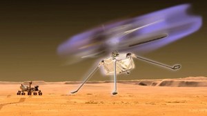Marsjański dron rozbłysnął dziwnym fioletowym światłem