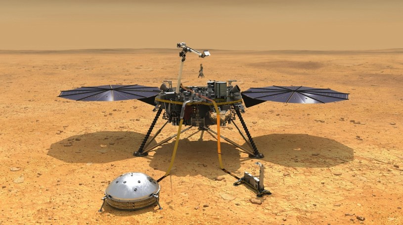 Marsjański lądownik InSight wykończyły burze piaskowe na Czerwonej Planecie. Zasypały mu pyłem panele słoneczne. /East News