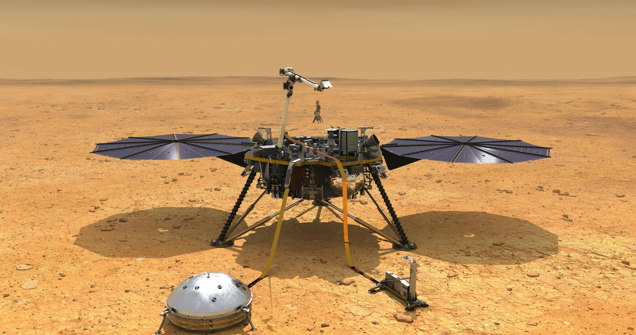 Marsjański lądownik InSight wykończyły burze piaskowe na Czerwonej Planecie. Zasypały mu pyłem panele słoneczne. /East News