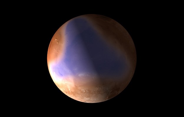 Marsjański ocean - wizualizacja.   Fot. ESA, C. Carreau /materiały prasowe