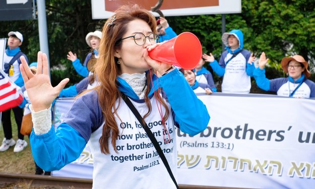 Marsz młodzieży z Polski i Izraela /Andrzej  Grygiel /PAP