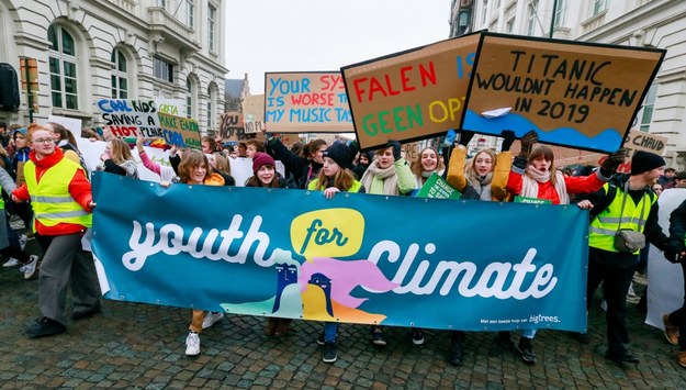 Marsz na rzecz klimatu w Brukseli /STEPHANIE LECOCQ  /PAP/EPA