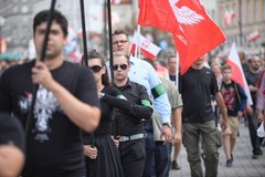 Marsz narodowców w Warszawie. Policja usuwa Obywateli RP