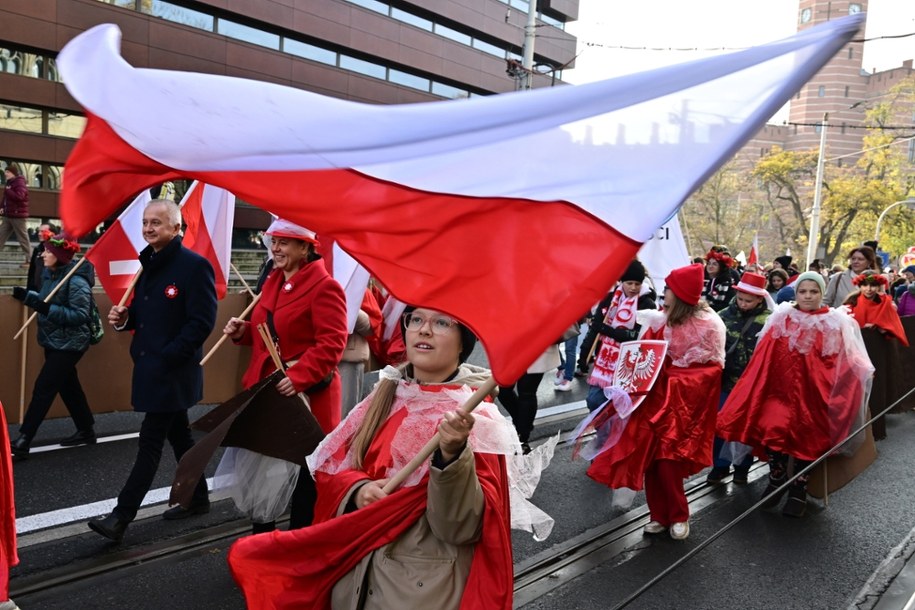 Marsz Niepodległości 2025 we Wrocławiu /Maciej Kulczyński /PAP