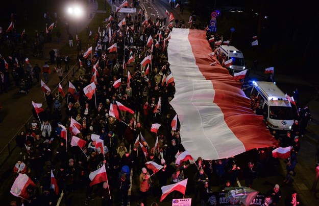 Marsz Niepodległości w ubiegłym roku /Jacek Turczyk /PAP