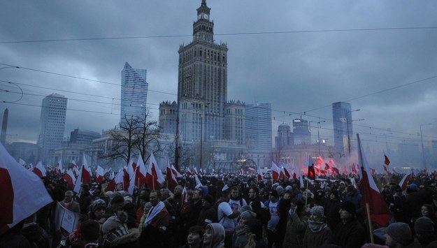 Marsz Niepodległości w Warszawie 11 listopada 2017 roku /Jaap Arriens /PAP/EPA