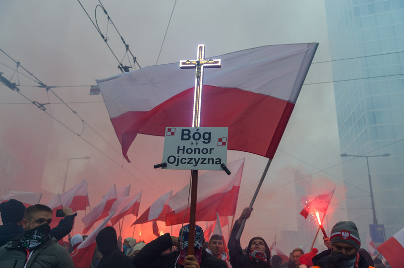 Marsz Niepodległości w Warszawie /Artur Zawadzki /Reporter
