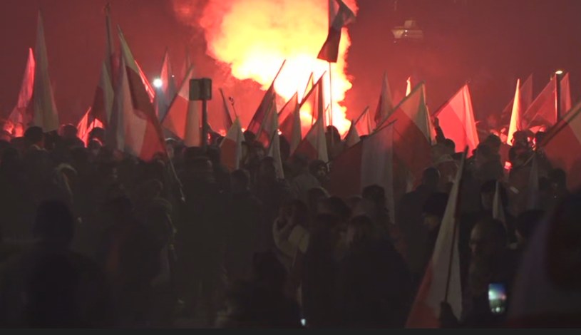 Marsz Niepodległości w Warszawie /Polsat News
