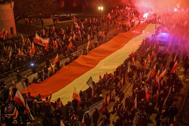 Marsz Niepodległości, Warszawa, 11 listopad 2019 roku /Mateusz Marek /PAP