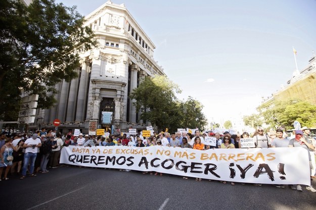 Marsz poparcia dla uchodźców w Madrycie /FERNANDO ALVARADO /PAP/EPA
