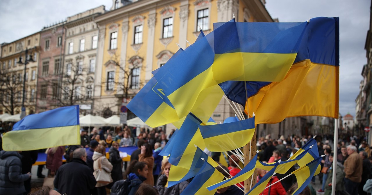 Marsz solidarności z Ukrainą w Krakowie