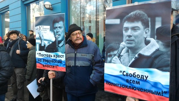 Marsz upamiętniający Niemcowa w Moskwie /Przemysław Marzec /RMF FM
