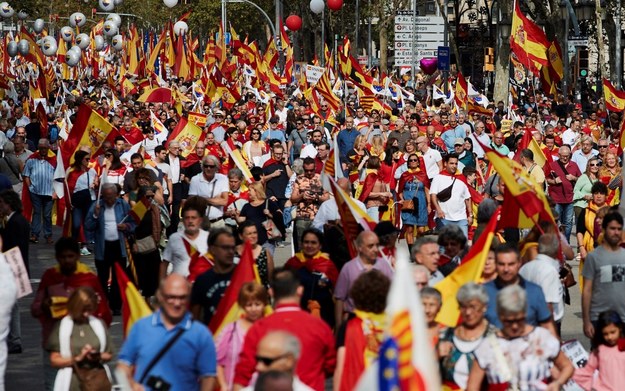 Marsz w Barcelonie /	Alejandro Garcia /PAP/EPA