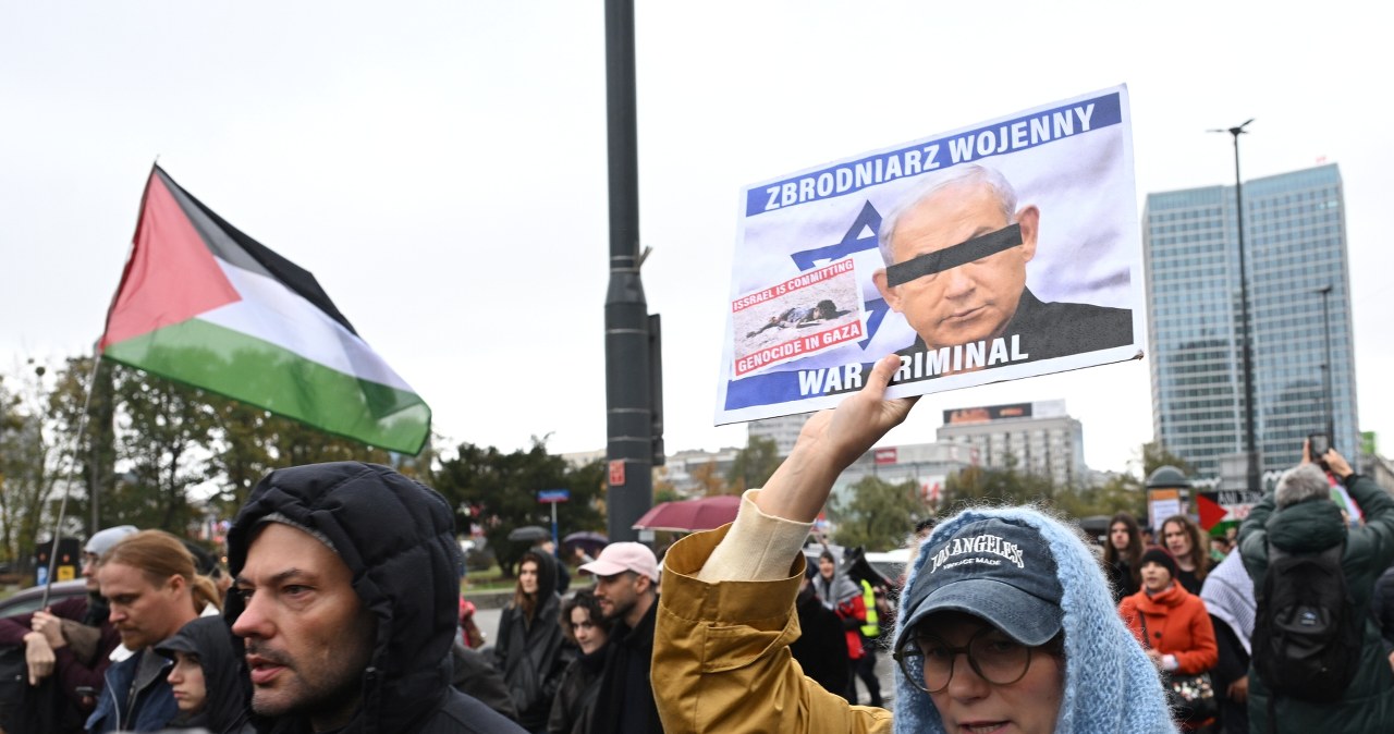 Marsz w obronie Palestyny w Warszawie