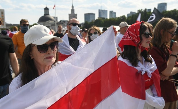 Marsz Wolności przeszedł przez Warszawę. "Żywie Biełaruś!"