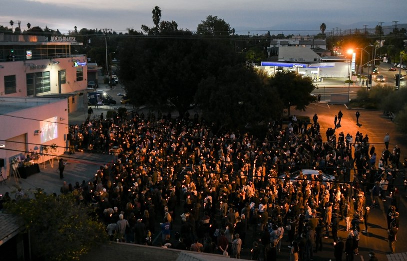 Marsza milczenia po tragedii na planie "Rust" /Getty Images