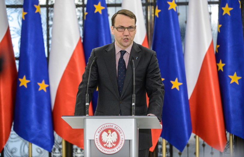 Marszałek Sejmu Radosław Sikorski /Jakub Kamiński   /PAP
