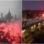 Marsze "Dla Ciebie Polsko" i Niepodległości w Warszawie: 250 tysięcy ludzi na ulicach!