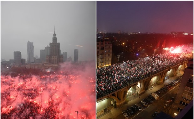 Marsze "Dla Ciebie Polsko" i Niepodległości w Warszawie: 250 tysięcy ludzi na ulicach!