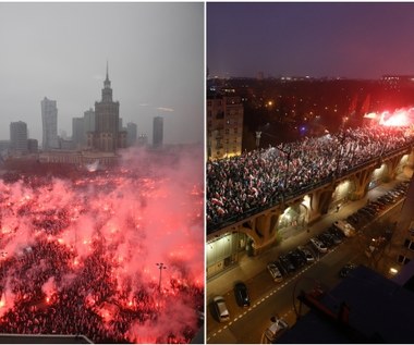 Marsze "Dla Ciebie Polsko" i Niepodległości w Warszawie: 250 tysięcy ludzi na ulicach!