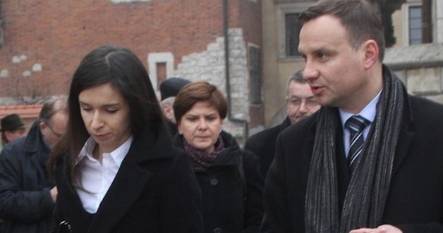 Marta Kaczyńska i Andrzej Duda /- /East News