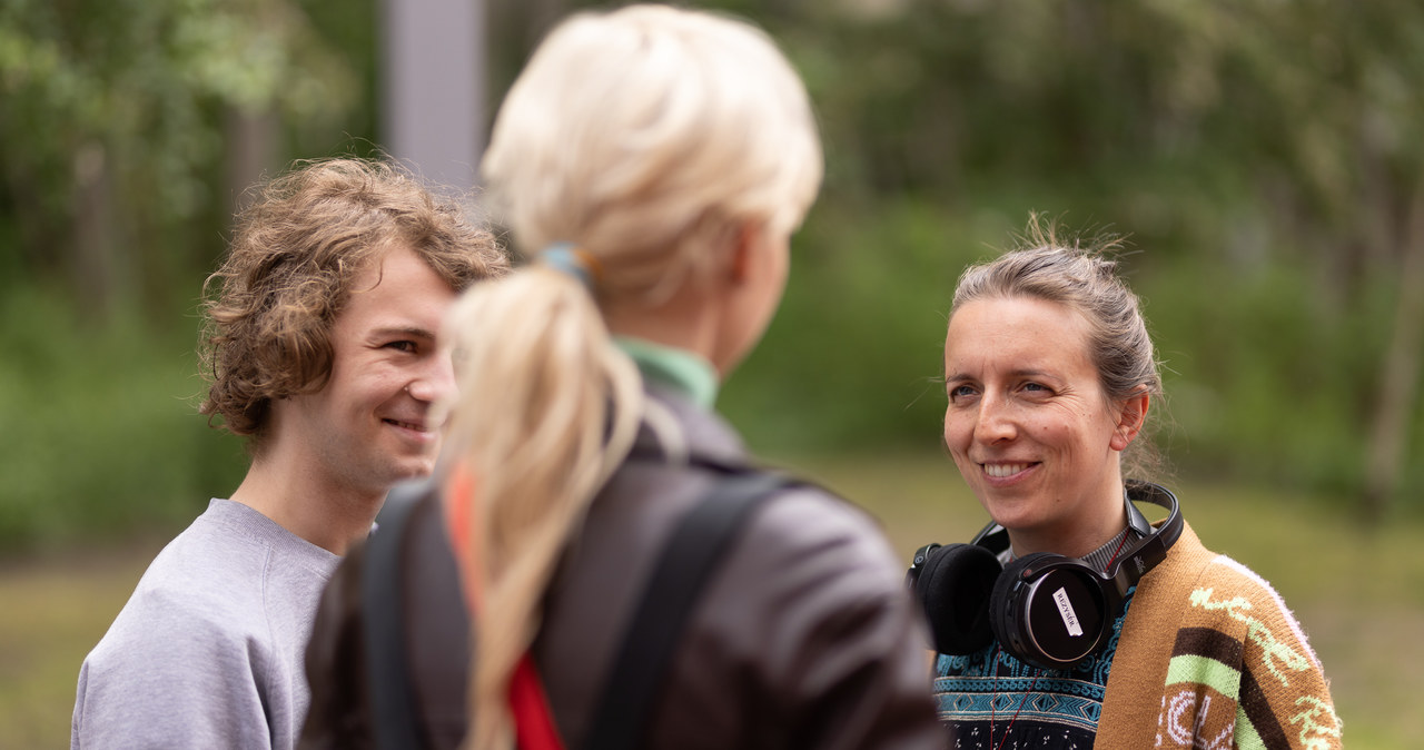 Marta Karwowska, Jan Cięciara i Alin Szewczyk na planie filmu "Fanfik", fot. Przemek Pączkowski /Netflix /materiały prasowe