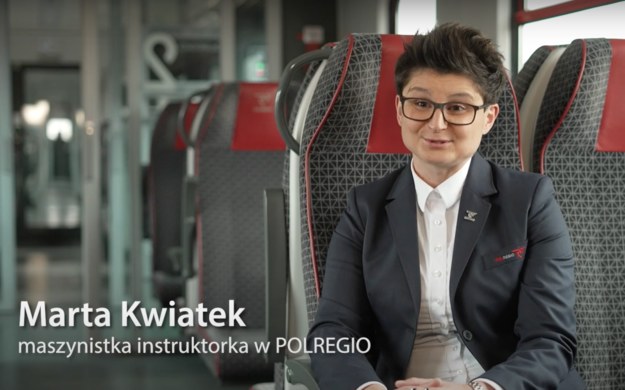 Marta Kwiatek - jedyna w Polsce maszynistka instruktorka /Polregio /Materiały prasowe