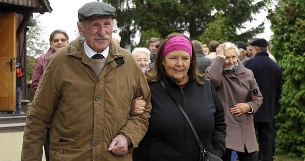 Marta Lipińska i Franciszek Pieczka /Gałązka /AKPA