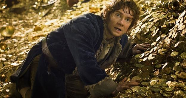 Martin Freeman w scenie z filmu "Hobbit: Pustkowie Smauga" /materiały dystrybutora