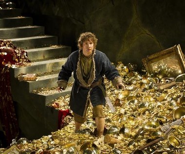 Martin Freeman w scenie z filmu "Hobbit: Pustkowie Smauga"