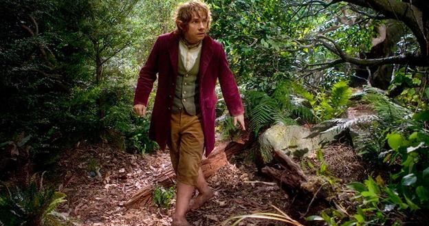 Martin Freeman w scenie z "Hobbita. Niezwykłej podróży", najczęściej ściąganego filmu 2013 roku /materiały prasowe