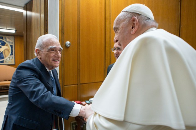 Martin Scorsese i papież Franciszek /VATICAN MEDIA HANDOUT /PAP/EPA