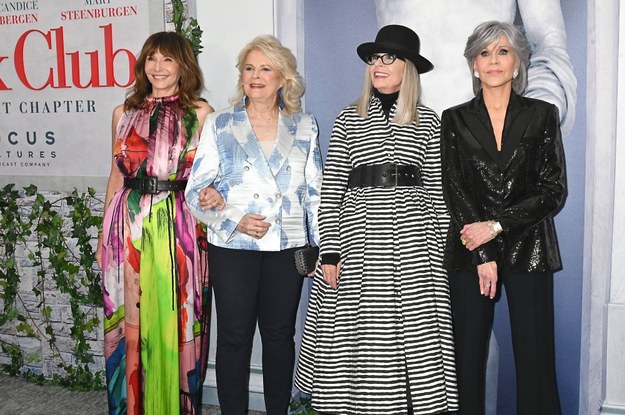 Mary Steenburgen, Jane Fonda, Candice Bergen i Diane Keaton na nowojorskiej premierze "Book Club: Następny rozdział" /PAP/AVALON