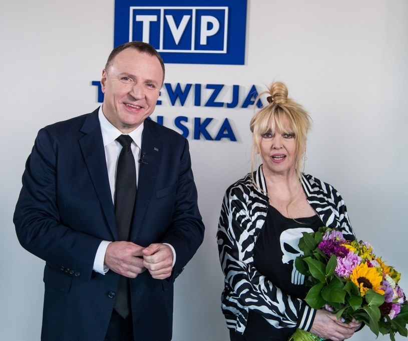 Maryla Rodowicz i Jacek Kurski na konferencji prasowej /Agencja FORUM