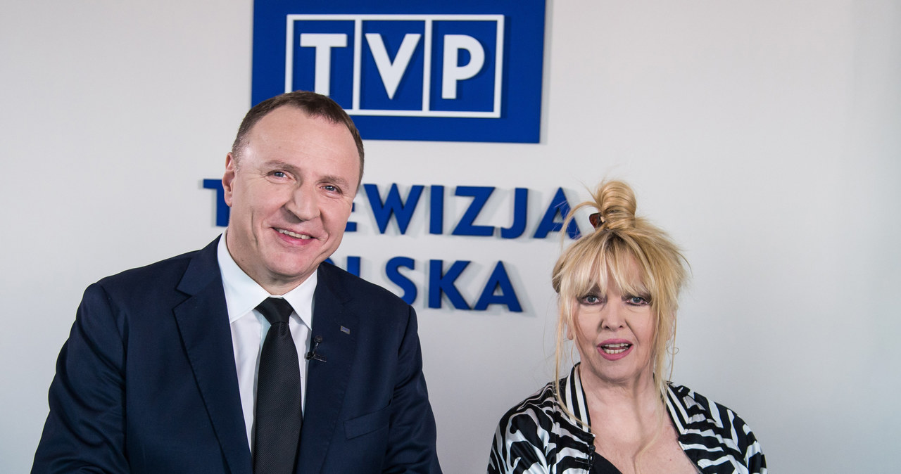 Maryla Rodowicz i Jacek Kurski na konferencji prasowej /Agencja FORUM
