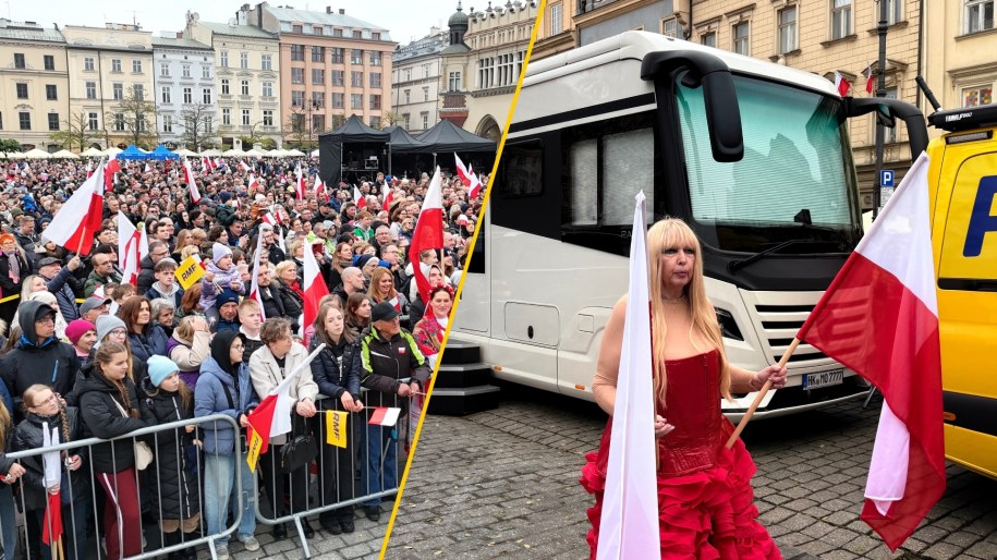 Maryla Rodowicz zaprezentowała się w specjalnej kreacji na IX Ogólnopolskim Śpiewaniu Biało-Czerwonych Przebojów z RMF FM /Jacek Skóra /RMF FM