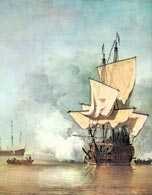 Marynistyka, Willem van de Velde młodszy, Wystrzał z działa /Encyklopedia Internautica