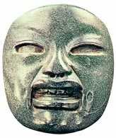 Maska olmecka z jadeitu, ok. 1200 r. p.n.e. /Encyklopedia Internautica