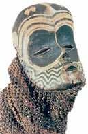 Maska taneczna z drewna, plemię Badżokwe, Kongo /Encyklopedia Internautica