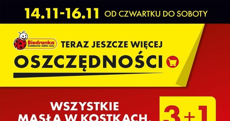 Masło 3+1 gratis w Biedronce! /Biedronka /INTERIA.PL