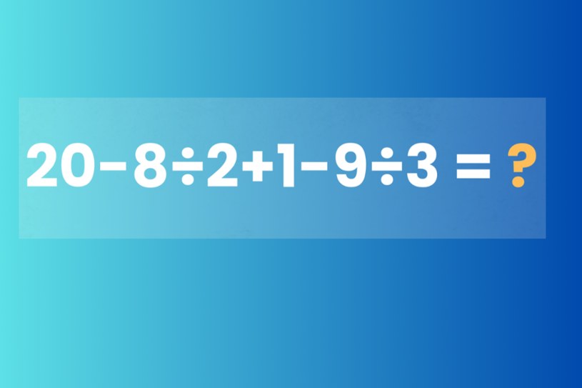 Masz 30 sekund na rozwiązanie tego równania. Szybki test na inteligencję, który wielu oblewa