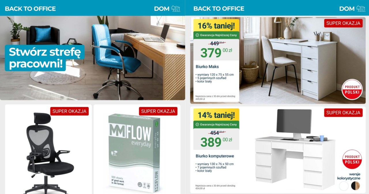 Masz dość bólu pleców przy pracy w domu? Te meble odmienią Twoje home office! /Erli /INTERIA.PL