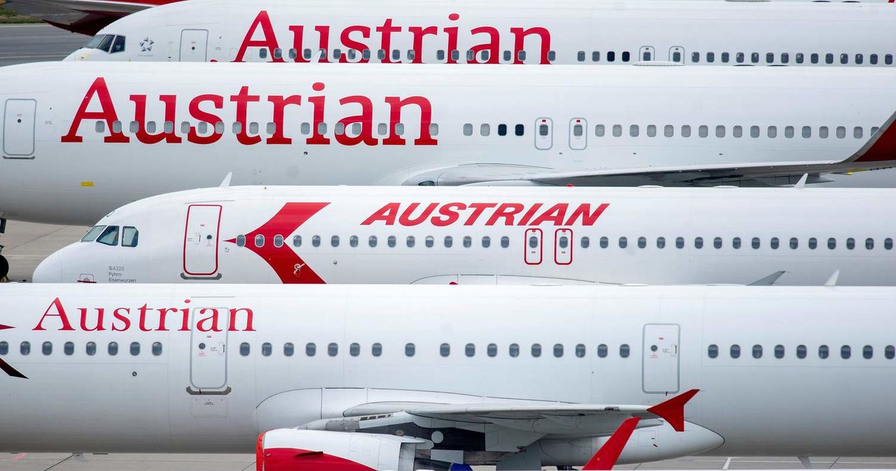 Maszyny Austrian Airlines na lotnisku w Wiedniu /AFP