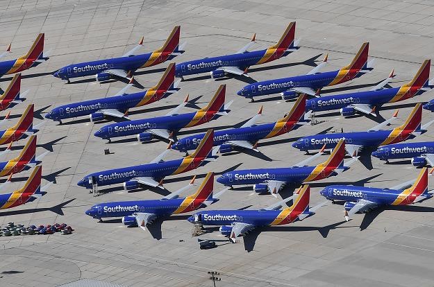 Maszyny Southwest Airlines Boeing 737 MAX uziemione w Victorville w Kalifornii /AFP
