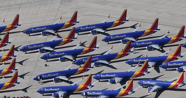 Maszyny Southwest Airlines Boeing 737 MAX uziemione w Victorville w Kalifornii /AFP