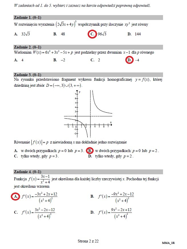 Matematyka, poziom rozszerzony - matura 2016 /INTERIA.PL