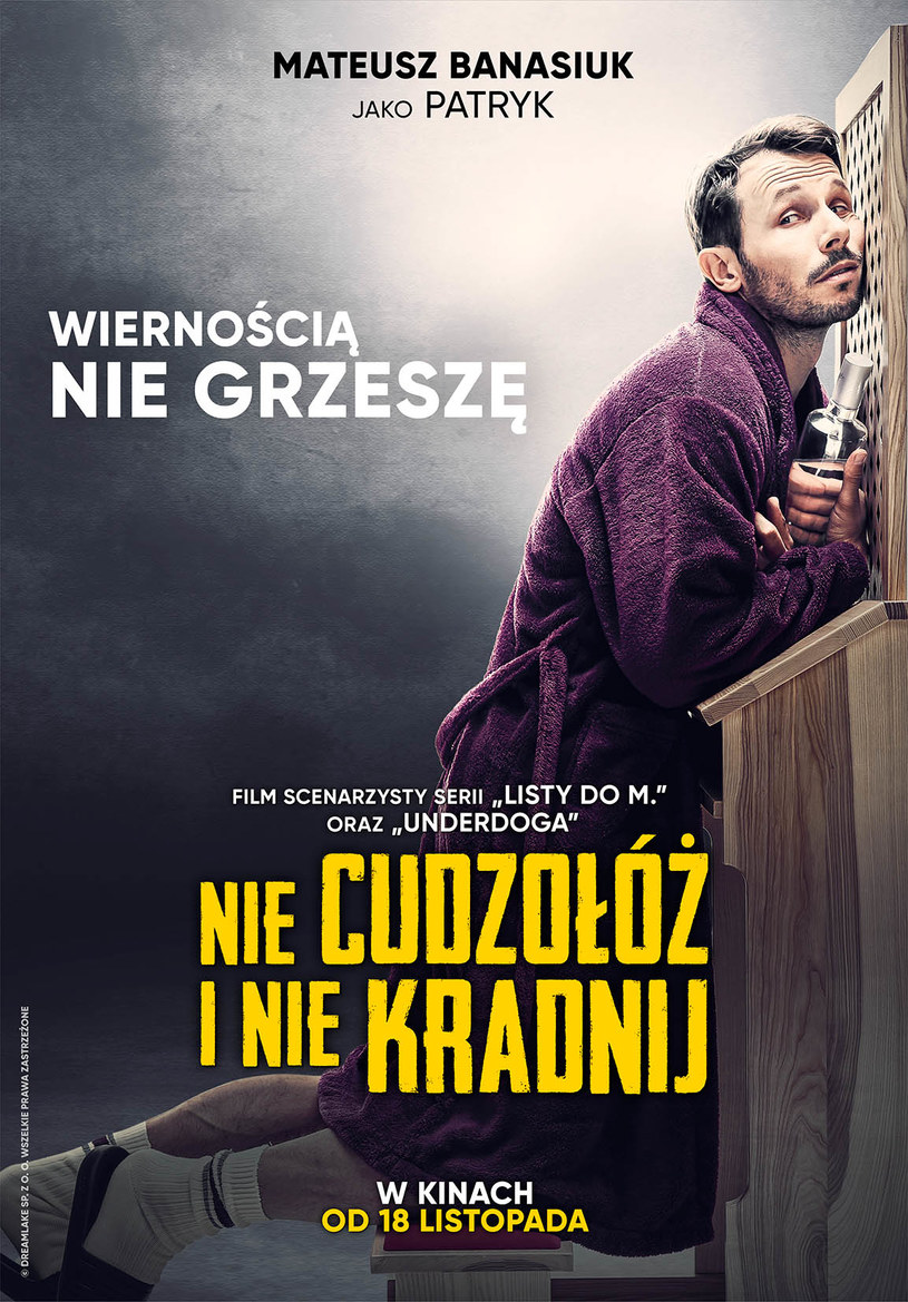 Mateusz Banasiuk na plakacie "Nie cudzołóż i nie kradnij" /Mówi Serwis  /materiały prasowe