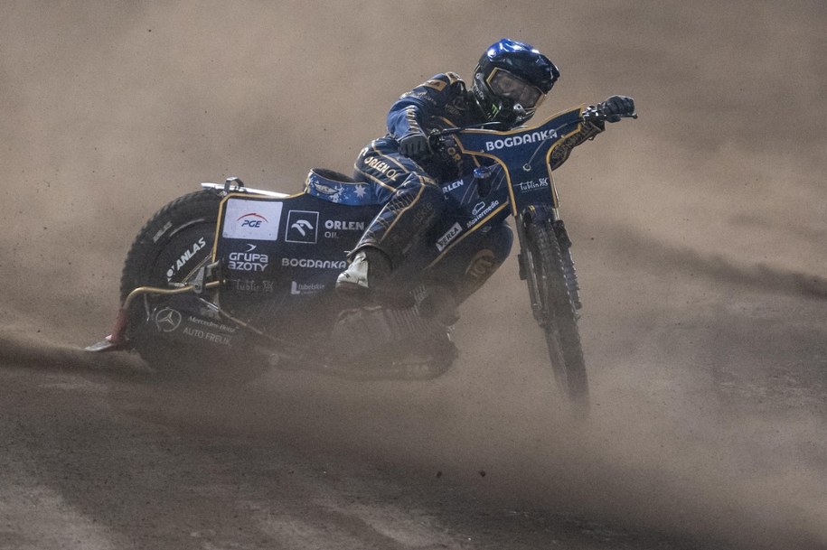 Mateusz Cierniak z ORLEN Oil Motor Lublin w rewanżowym finałowym meczu żużlowej Ekstraligi z Betardem Spartą Wrocław /Wojtek Jargiło /PAP