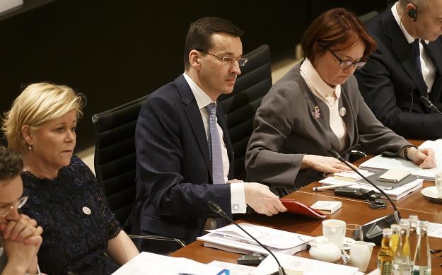 Mateusz Morawiecki (C) w czasie spotkania G20 /EPA