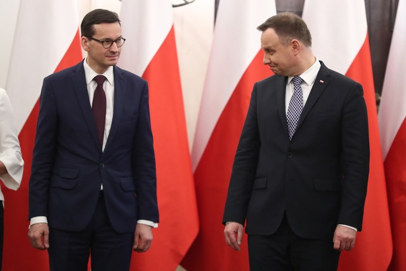 Mateusz Morawiecki i Andrzej Duda /Andrzej Iwańczuk /Reporter